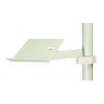 Keyboard and Support Trays - Vertical Post Mounted - White 