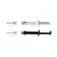 Dual-Barrel Syringe with Mixing Tip  Clear (blue inside) mixing tip, 48 pcs. per pack
