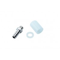 DCI 1/8" Barb Fitting Plated - 10-32 X 1/8" Barb (Pkg-10 ea)